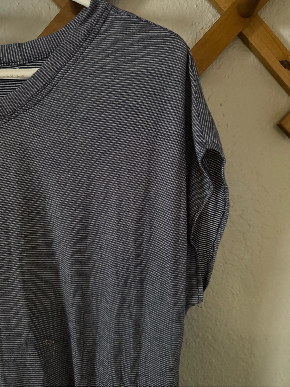 Casual Short Sleeve Midi Dress - Heather Blue - Picture 2 of 2